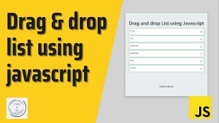 Drag & Drop List using HTML CSS & JavaScript | Draggable List in javascript