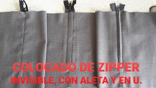 TRES MANERAS DE COLOCAR CREMALLERA O ZIPPER A UNA FALDA