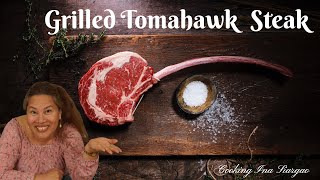 Grilled Tomahawk steak with vegetable roast recipe