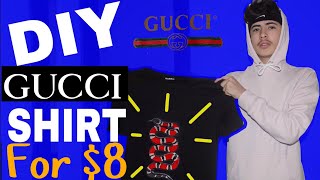 $8 DIY GUCCI SHIRT!!