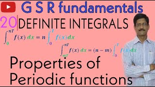 🔴Definite integrals||Part #20||Properties of Periodic functions||IIT JEE ADVANCED||By GSR||