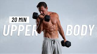 20 Min Total Upper Body Dumbbell Workout at Home to Build Muscle
