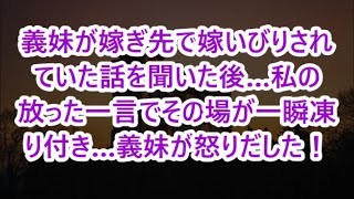 【スカッと】ｗｗｗ義妹が嫁ぎ先で嫁いびりされていた話を聞いた後…私の放った一言でその場が一瞬凍り付き…義妹が怒りだした！【修羅場】【感動】【感動する話】【修羅場な話】【スカッとする話】