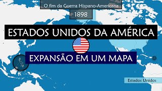 A Evolução dos Estados Unidos - expansão territorial em um mapa animado