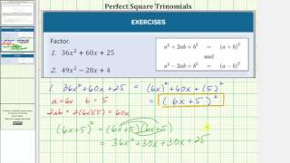 Factor Perfect Square Trinomials Using a Formula