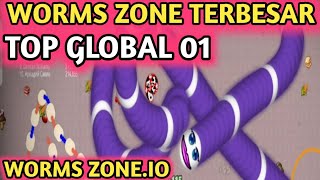 WORMSZONE, GAMEPLAY WORMS ZONE.io BIGGEST SLITHER SNAKE, TOP GLOBAL 01