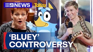 Pauline Hanson refuses to remove Robert Irwin Bluey video | 9 News Australia
