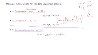 Modes of Stochastic Convergence