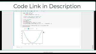 Interactive Tangent to the curve graph plotting in python