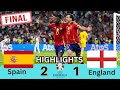 FINAL 🏆🏆 England vs Spain 1-2 UEFA Euro 2024 Highlights