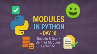 Python Day 16: Modules in Python | Built-in & User-Defined Modules Explained