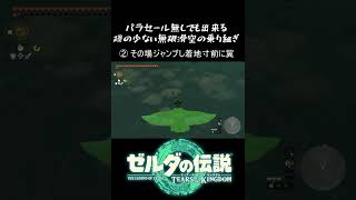 【ティアキン】パラセールなしでも出来る無限滑空の隙の少ない乗り継ぎ方法【ゼルダの伝説 ティアーズ オブ ザ キングダム】#shorts