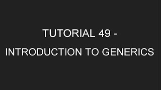 Java Programming Tutorial 49 - Introduction To Generics in Java (in English)