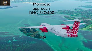 Mombasa approach DHC-8/Q400 Jambojet (Magical Kenya livery)/HKMO