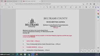 Beltrami County Work Session & Regular Meeting