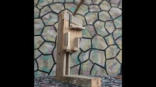 Κατασκευή βάση ξύλινη για δραπανο How to make a wooden drill stand