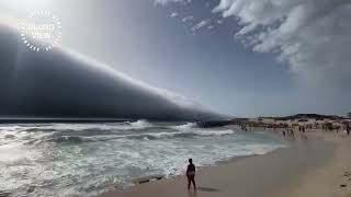 Watch: INSANE Rare 'rolling cloud', resembling a Tsunami, stuns beachgoers in Portugal