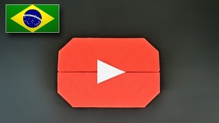 Origami: Botão Play do Youtube (Jo Nakashima) - Instruções em Português BR
