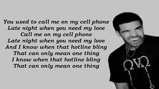 Drake Hotline Bling Lyrics Video