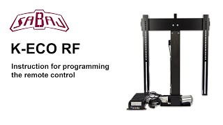 K-ECO RF -  Instruction for programming the remote control