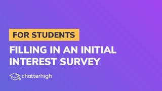 Filling in an initial interest survey