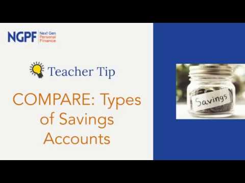 Teacher Tip - COMPARE: Types Of Savings Accounts - YouTube