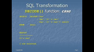 DECODE Function in Oracle Database