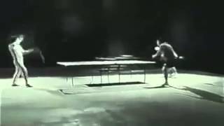 Bruce Lee plays  Ping Pong with Nunchucks