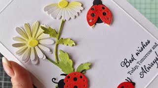 A cute easy little handmade card using dies by Globleland. #cardmaking #diecutting