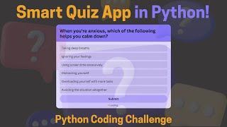 49. Python OOPs Practice:🔥 Build a Smart Quiz App in Python