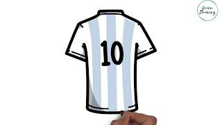 How to Draw Lionel Messi Shirt step by step| Easy Drawing Tutorial