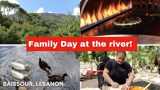 Family day at the river in my hometown Baissour, Lebanon!