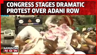 Congress Protests In Delhi On Adani Issue, Demands JPC Investigation | Watch Dramatic Visuals