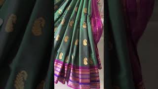 New launching 🥰❤️ Sico handloom Gadwal 😍 Pure silk by cotton 👍  Two toned green 9028003184