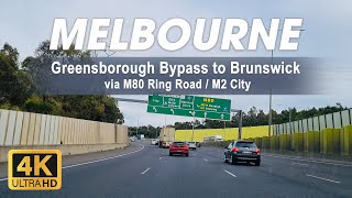 Greensborough Bypass to Brunswick via M80 Ring Road / M2 City