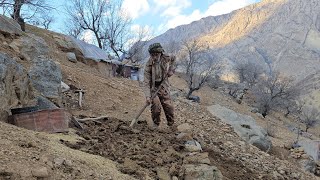 Nomadic life: building a platform for donkey comfort in the mountains