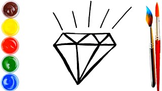 How To Draw A Diamond Step By Step : Easy Drawing Tutorial