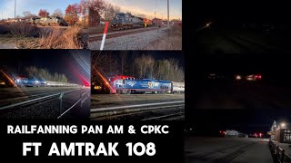 Chilly Autumn Railfanning Pan Am & CPKC In Mechanicville & SS With Great Action Ft Amtrak 108 & Mems