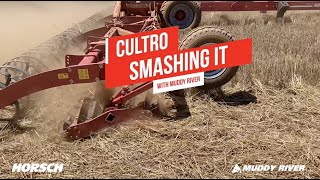 Cultro smashing crop residue and cover crops