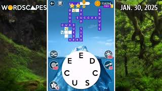 Wordscapes Daily Puzzle January 30, 2025 gameplay | Answers | Solution