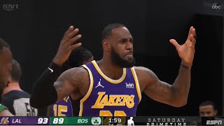 Los Angeles Lakers VS Boston Celtics CHOATIC Final Minutes 2021 NBA Season