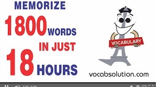 gmat preparation lectures | Memorize 1800 Words In just 18 Hours