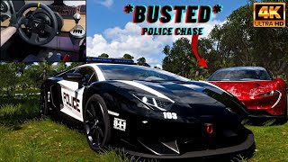 POLICE CHASE: STOLEN McLaren SPEEDTAIL Forza Horizon 5 | Steering Wheel Gameplay [4K]