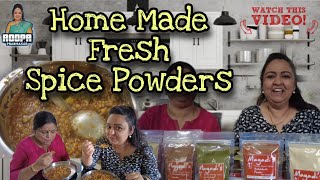 ರುಚಿಯಾದ ಮನೆ ಖಾರದ ಪುಡಿ | Home made Fresh and Essential Spice Powders | KANNADA VLOG| ROOPA PRABHAKAR