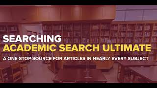 Searching Academic Search Ultimate