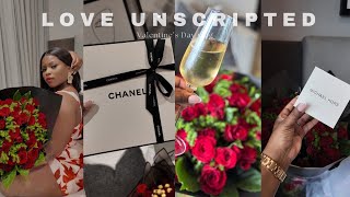 LOVE UNSCRIPTED, VALENTINE’S DAY VLOG || GIFTS UNBOXING || PRIVATE CHEF || DINNER