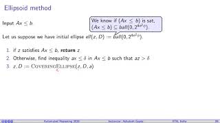 Lecture 15-4 Ellipsoid method(Algorithm)