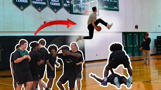 College RECRUITER TAKES OVER High school practice *Undercover Pro Dunker Pt. 5