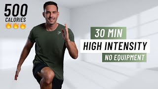 30 MIN FULL BODY CARDIO HIIT - Intense Fat Burning Workout (No Equipment)