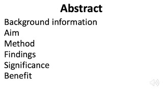 How to write an abstract in under a minute!